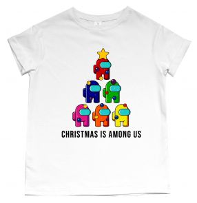 Детская новогодняя футболка "Елка из амонгов"