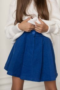 Детская теплая юбка (ярко-синий)