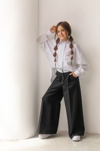 Детские широкие брюки для девочки "Палаццо" (чёрный)