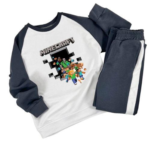 Детский спортивный костюм FLY "Minecraft" (серый)