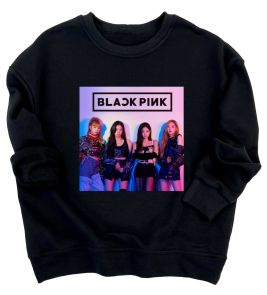 Детский свитшот casual для девочек "Black Pink"