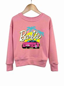 Детский свитшот для девочек с принтом "Barbie" (машина)