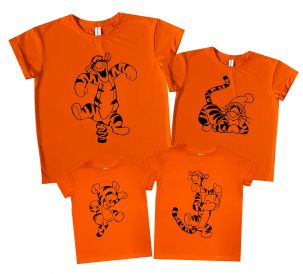 Family look в семейном наборе футболок "Тигры контур"