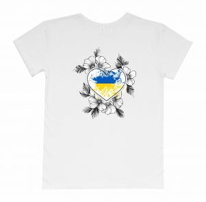 Футболка бойфренд "Сердце" (цветы Украина)