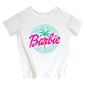 Футболка для девочек с принтом "Barbie Малибу" (лого)