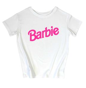 Футболка для девочек с принтом "Barbie" (надпись)