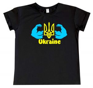 Футболка с рисунком на груди "UKRAINE"