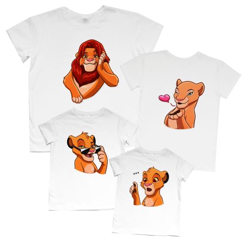 футболки для всей семьи "Львы" Family look 