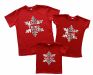 Новогодний Family look для все семьи футболки "Снежинки"