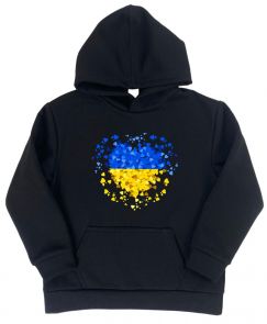 Худи на флисе "Украина сердце"