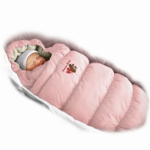 Зимний пуховый конверт для новорожденных INFLATED (розовый)