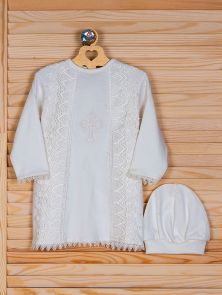 Рубашка для проведения обряда крещения кремового цвета