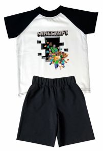 Костюм комби для мальчика футболка + шорты "Minecraft"