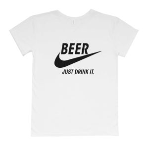 Мужская футболка с принтом "Beer just drink it"