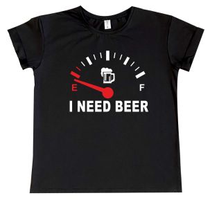 Мужская футболка с принтом "I need beer"