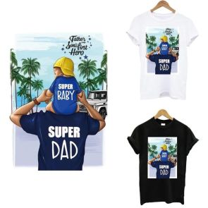 Мужская футболка с принтом "Папа и сын"