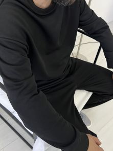 Мужской базовый спортивный костюм Casual (чёрный)