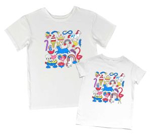 Набор футболок для мамы и дочки "Единороги"