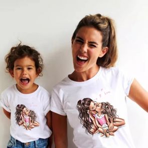 Набор футболок для мамы и дочки "LOVE"