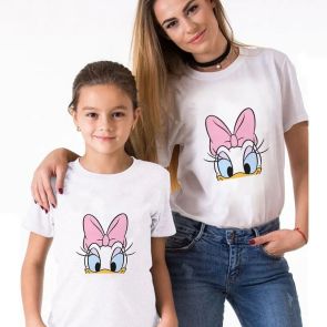 Набор футболок для мамы и дочки с рисунком "Поночка"