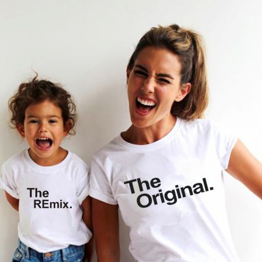 Набор футболок для мамы и ребенка "The original, remix"
