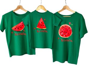 Набор футболок family look с сочным принтом "Арбузики"