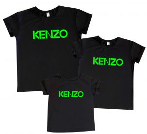 Набор футболок с надписью "KENZO" family look 