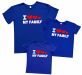 Набор футболок с одинаковым принтом "I love my family"