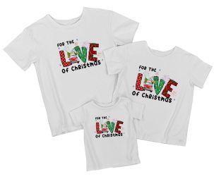 Набор новогодних футболок Family look "LOVE"