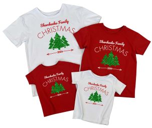 Набор новогодних семейных футболок "Christmas" (фамильный)
