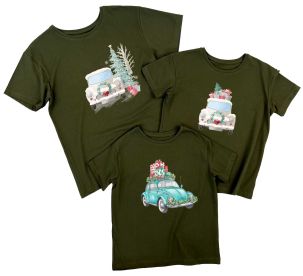 Набор новогодних семейных футболок "Машинки"