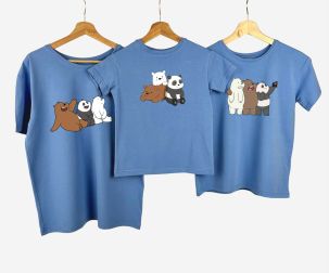 Набор семейных футболок Family look "Мишки"
