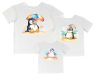 Набор семейных футболок Family look "Пингвины на пляже"