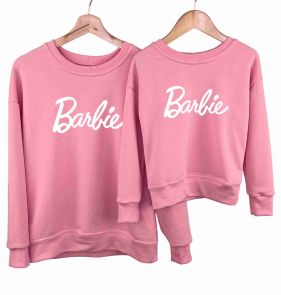 Набор свитшотов Casual для мамы и дочки "Barbie" (лого)