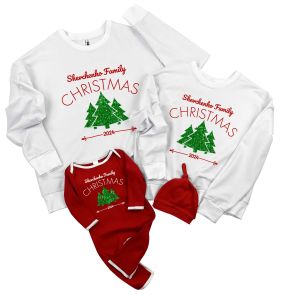 Набор свитшотов для родителей + комбинезон "Christmas" (фамильный)