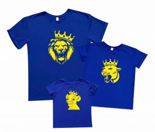 Набор царских футболок для всей семьи "Львы"