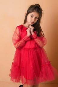 Нарядное платье для девочек "Fairytale" (малина)