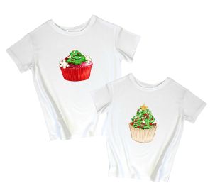 Новогодний набор футболок мама дочка "Кексы"
