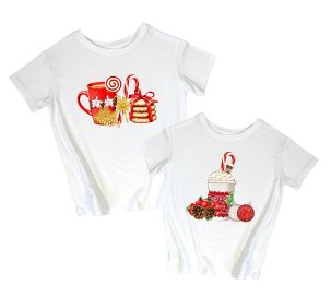 Новогодний набор футболок мама дочка "Сладости"