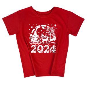 Новогодня футболка с принтом "2024"