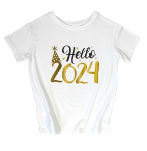 Новогодня футболка с принтом "Hello 2024"