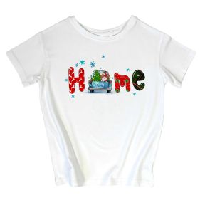 Новогодня футболка с принтом "HOME"