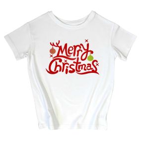 Новогодня футболка с принтом "Merry Christmas" (надпись)