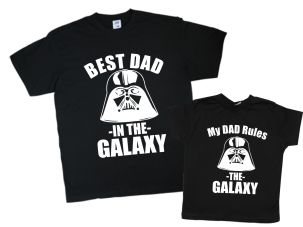 Пара футболок для папы и сына "Дарт Вейдер"