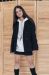 Школьный двубортный пиджак для девочки (чёрный)