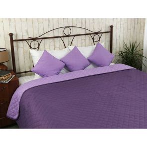 Двостороннє декоративне покривало Violet фіолетове 220х240 см