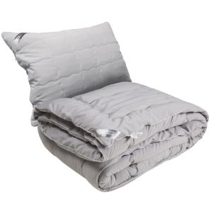 Демісезонна силіконова ковдра "Grey" 140х205 см з подушкою 50х70 см