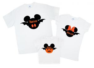 Семейные футболки Family look для родителей и сына на Hallowen "Микки"