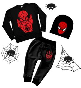 Спортивный костюм (штаны+свитшот+шапка) для мальчика "Spider man"