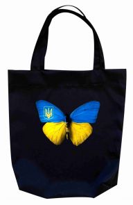 Сумка шоппер "Бабочка флаг Украины"